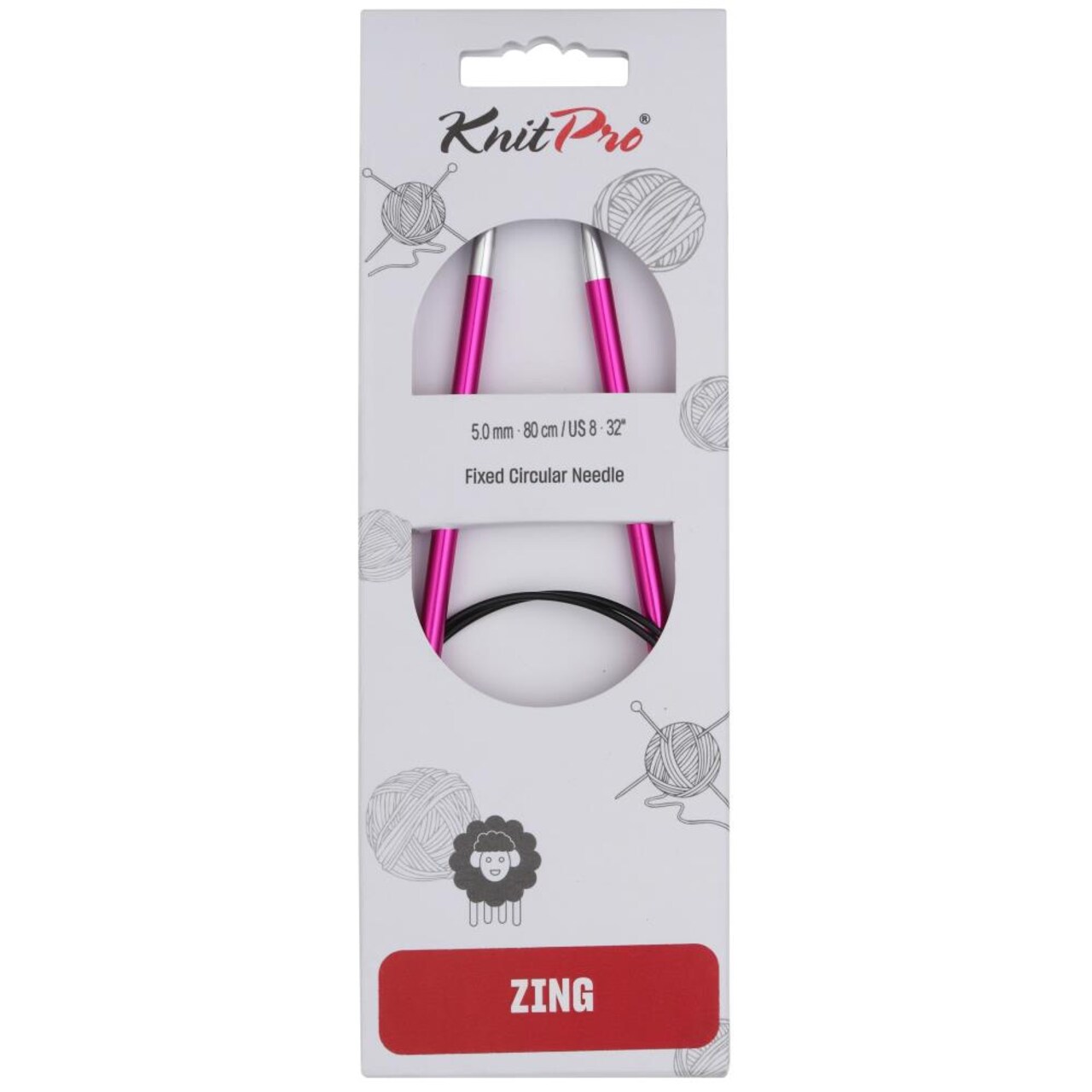 KnitPro Zing 32" Circular Knitting Needles - Sizes US 0 to 17